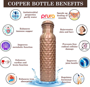 Premium Copper Water Bottle Handmade Metal Drinking Bottle for Home Office and Travel Use - Product Image 5