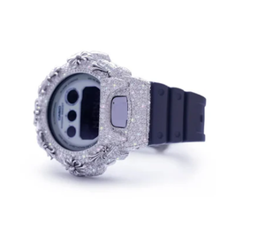 Women's Digital <b>Watch</b> Diamond Encrusted <b>Case</b> Moissanite Stainless Steel Band 10 Bar Water Resistant Customizable Luxury Fashion - Product Image 2