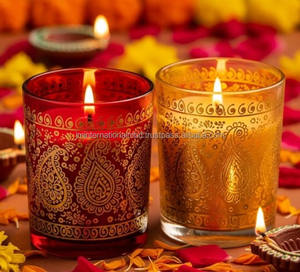 Vela aromática en frasco de vidrio colorido para regalar - Product Image 2