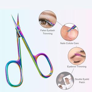 Ciseaux à cuticules incurvés de 9,5 cm - Lame tranchante en acier inoxydable professionnelle, outil de beauté durable pour droitiers, multi-usages - Product Image 3