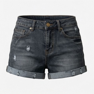 High Quality Casual Denim Shorts Women <b>Button</b> Summer <b>Jeans</b> Trendy Streetwear Fashion Custom Customized Color Premium Fit - Product Image 1
