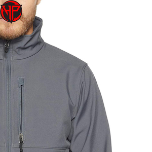 Men's Soft Shell <b>Jacket</b> Stand Collar <b>Zip</b> <b>Up</b> Waterproof Polyester Fleece Lined Regular Fit for Outdoor Softshell <b>Jacket</b> - Product Image 5