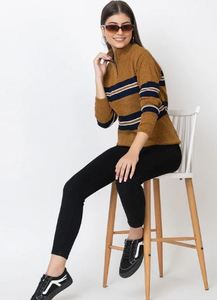 High Quality Thick Quick Dry Soft Touch Half Zip Sweater for Women Office Casual Wear From India Exporter at Unbeatable Price - Product Image 5
