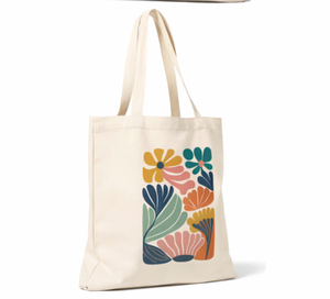 Custom Logo Canvas Folding Tote <b>Bag</b> with Cartoon Pattern <b>Long</b> Handle Medium Size Shoulder Closure Daily Shopping <b>Bag</b> - Product Image 2