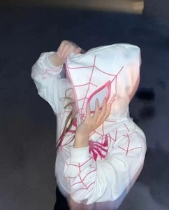 Sweat à capuche OEM pour homme, motif Spider-Man d'Halloween, 100 % coton molletonné, brodé, respirant, anti-rétrécissement, logo imprimé sur le devant, grande taille - Product Image 6