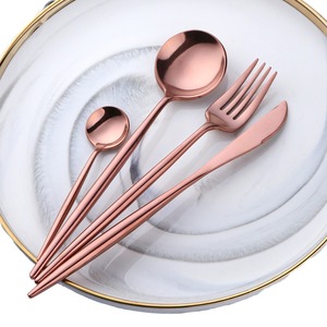Customized Personal Wedding Modern Dining <b>Flatware</b> Set Stainless Steel Gold Spoon Fork Mirror Polished Cutlery - Product Image 6