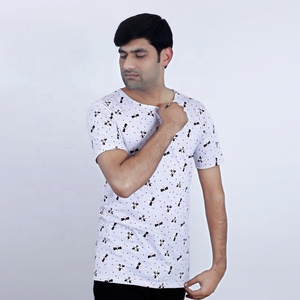 T-shirt en coton de haute qualité lettre imprimée à manches courtes respirant pour l'été Polyester impression personnalisée chemises pour hommes - Product Image 5