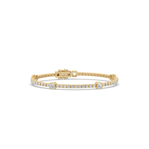Unique Style 4.75Ct Lab Grown Diamond Bracelet Lightweight Round Brilliant Cut 14k <b>Solid</b> <b>Gold</b> <b>Gold</b> Plated for Party Gift - Product Image 3