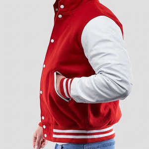 Ropa de invierno, chaqueta de invierno, chaquetas varsity de cuero/lana para venta en línea a precio económico - Product Image 4