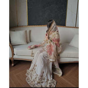 ชุดเสื้อซินตันทำจากผ้าไหม Sarara & dupatta สำหรับงานปาร์ตี้ชุดดูดีขนาด XL - Product Image 2