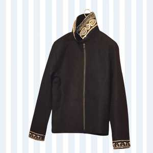<b>Men's</b> Winter Genuine <b>Fleece</b> <b>jacket</b> Silk Satin Lined <b>jacket</b> Embroidered - Product Image 6