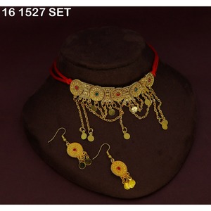 Conjunto de Collar Choker Árabe Vintage, Chapado en Oro, Joyería Tribal Afgana, Collar Étnico Bohemio para Mujer, Conjunto de Joyería Árabe - Product Image 4