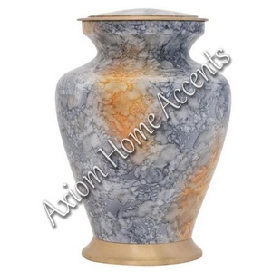 Elegante urna de cremación de aluminio con diseño contemporáneo, urna de recuerdo conmemorativa de Axiom Home Accents - Product Image 2