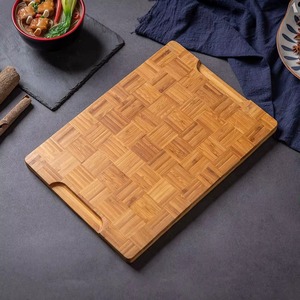 Bamboo Rectangle Chopping Block Anti-Slip Natural Wood Cutting <b>Board</b> Kitchen Use - Product Image 5