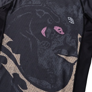 Wholesale <b>Custom</b> Sublimated Printed High Quality <b>Compression</b> Rash Guard <b>Shirts</b> 100% Polyester Quick Dry Anti UV 300g Sports Wear - Product Image 5