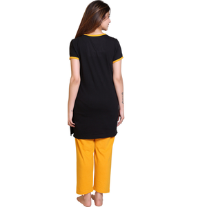 Conjunto de pijama de algodón para mujer, corte relajado, ropa de estar familiar, pijamas de algodón ODM al por mayor - Product Image 5
