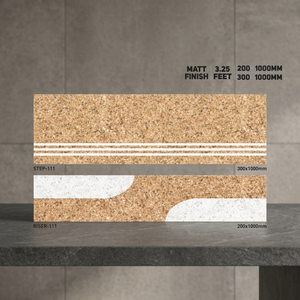 Vistaar Finition mate 1000x300mm Crema Marfil Marbre Porcelaine Glacée Marge Carreaux pour Escaliers - Product Image 2