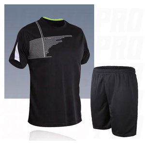 Camisetas de fútbol premium para hombre, chándal de fútbol, traje de entrenamiento de fútbol de manga corta, camiseta deportiva activa de verano, pantalones cortos - Product Image 4