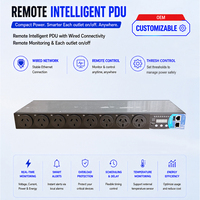 PDU Inteligente Personalizado 230V 10A con 8 Tomas Tipo AU, Interruptor de Secuenciación de Energía, Control Remoto, MQTT, Modbus, Sistema de Red Universitaria