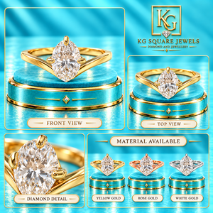 Latest Design Oval Cut Lab Grown Diamond <b>Statement</b> <b>Ring</b> in 14KT Gold for Women Anniversary and Wedding Wear - Product Image 5