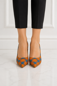 Escarpins à talons aiguilles personnalisés à motif écossais pour femmes – Chaussures de soirée de luxe à bout pointu et à carreaux - Product Image 5