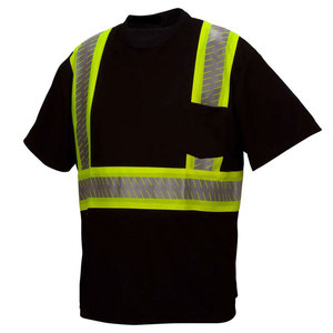 OEM Working Uniform Short Sleeve T-Shirt Reflective 100% Cotton Fabric Protection Construction T-Shirts - Product Image 1
