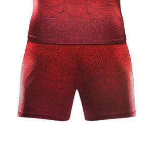 Men Red White <b>Paisley</b> <b>Pattern</b> Rugby Uniform Crew Neck Short Sleeve Moisture Wicking Fitted Sublimated Print All Seasons - Product Image 3