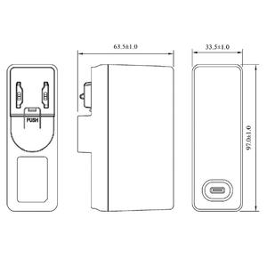 Adaptateur secteur certifié médical et TIC, interchangeable, 60W, USB Type C, chargeur rapide PD, QC4.0/PD3.0 - Product Image 2