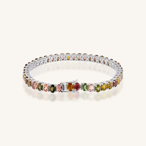Pulsera de Turmalina Multicolor en Plata de Ley 92.5 KLSB-20655 - Product Image 4