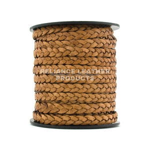 สายหนังถักสีฟ้าแบน3ชั้นทันสมัยขายดีที่สุด, 2มม., 3มม., 4มม., 5มม., สายเสร็จโบราณ, เครื่องประดับ DIY, กำหนดเอง, เสน่ห์ - Product Image 2