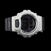 Montre 2026 Starspire Jewels au design classique personnalisé, sertie de moissanite VVS, style luxe glacé, bracelet en caoutchouc argenté, taille personnalisable
