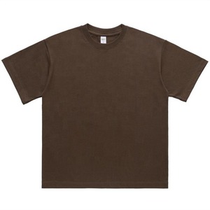 เสื้อยืดคอกลมแขนสั้นผู้ชาย สีน้ำตาล ผ้าฝ้ายเจอร์ซีย์ ทรงปกติ สีพื้น สไตล์ลำลอง คุณภาพสูง - Product Image 1