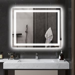 Specchio da Bagno LED Retroilluminato/Antiriflesso 39x32" con Luci, Antiappannamento, Memoria, Temperatura Colore Infinita, Montabile a Parete - Product Image 2