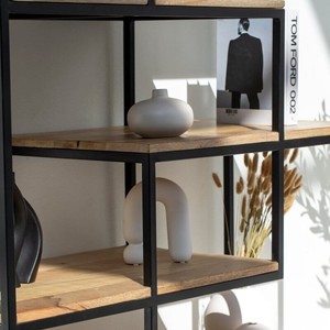 Étagères industrielles en bois Vandana Altis Zentrix, meubles de rangement modernes en métal et en bois - Product Image 4