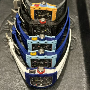 Montre mécanique automatique pour homme 2026 en fibre de carbone, boîtier tonneau, tourbillon, bracelet en caoutchouc, 49 mm, pour sports de plein air - Product Image 3