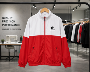 Custom <b>Men</b>’s Sports Track <b>Jacket</b> Full Zip Windbreaker Two Tone Red <b>White</b> Trending <b>Jacket</b> Polyester Athletic Teamwear <b>Jacket</b> - Product Image 6