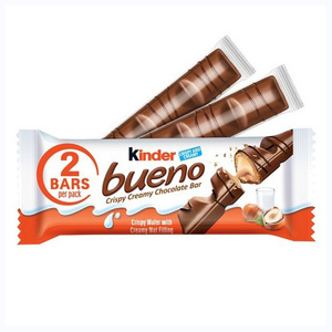 Chocolate Kinder Bueno al Mejor Precio, Barra de Chocolate de 43 g con Oblea Crujiente y Relleno de Crema de Avellanas, Precio Accesible - Product Image 1