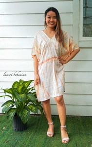 Tie Dye Maxi Dress 100% Cotton Woven Fabric Sleeveless Washable Sweet Style Casual Wear with Rayon Lining - Product Image 5
