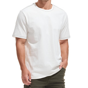 เสื้อยืดผู้ชายคอตตอน 100% ทรงปกติ น้ำหนัก 240 กรัม แบบหนา สำหรับสกรีนโลโก้ ทรงเข้ารูป แขนสั้น ขายส่ง - Product Image 1