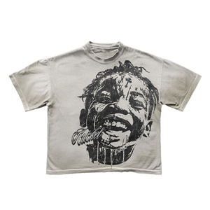 Camiseta Personalizada con Logotipo DTG, Camisetas para Hombre Estilo Urbano, Manga Corta, Cuello Alto, Sarga de Alta Calidad, Lavado Ácido Vintage - Product Image 3