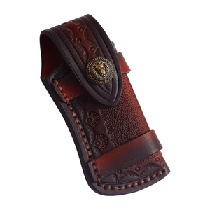 Handmade Leather Pouch For Folding Knives Handcrafted Genuine Leather Protective Belt Holster Knife Storage Case Outdoor - Product Image 5