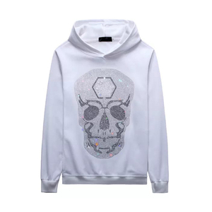 Sweat à capuche personnalisé pour homme, 100% coton épais, hiver, style Y2K, avec strass, vintage, coupe oversize, zippé, effet délavé à l'acide et orné de cristaux - Product Image 6