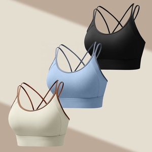 Sujetador deportivo de alto impacto para mujer, top de yoga con tirantes cruzados, bralette sin costuras con cremallera frontal, ropa de gimnasio y fitness 2026 - Product Image 3