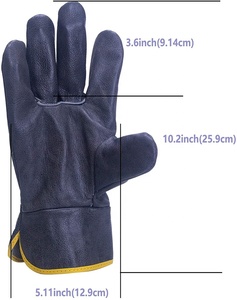 Gants de sécurité en cuir, gantlet, manicle de travail robuste, tenue de travail de Construction, - Product Image 2