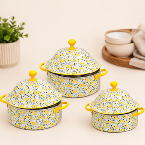 Wholesale Elegant Floral Insulated Casserole Hot Pot Set Luxury Stainless Steel Food <b>Warmer</b> Thermal Serving Bowl for <b>Buffet</b> - Product Image 1