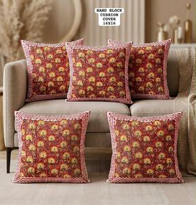 Housses de coussin en pur coton imprimées à la main, très demandées, avec motifs élégants pour la décoration intérieure, disponibles à un prix raisonnable - Product Image 6
