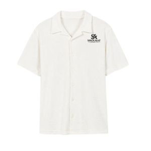 <b>Men</b> <b>White</b> <b>Short</b> <b>Sleeve</b> Button Up <b>Shirt</b> Classic Collar Regular Fit Minimalist Casual Summer <b>Shirt</b> Textured Fabric Custom Apparel - Product Image 2