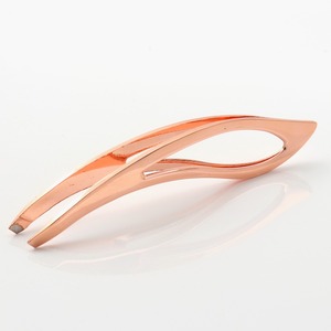 Vente en gros de pinces à sourcils de haute qualité en or rose avec logo personnalisé, ensemble de pinces à cils, pinces à sourcils professionnelles - Product Image 2