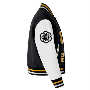 MUESTRA GRATUITA Chaqueta Varsity con Parche Bordado Personalizado, Chaqueta Varsity de Baloncesto 100% Cuero PU, la mejor calidad a un precio razonable - Product Image 3