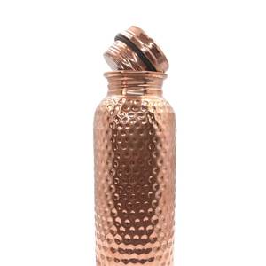 Pure <b>Copper</b> Water <b>Bottle</b> 1000ml | Plain Leak Proof Ayurvedic <b>Drinking</b> <b>Bottle</b> | Handmade <b>Copper</b> Flask for Home Office Travel - Product Image 2